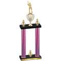 Double Pink Carbon Fiber Victory Baseball Trophy