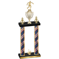Double Flag USA First Place Soccer Trophy