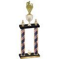 Double Flag USA Second Place Rugby Trophy