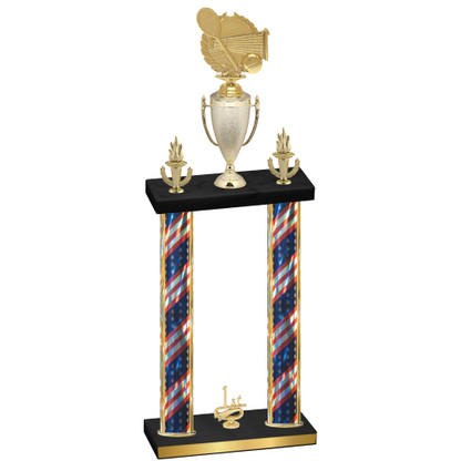 Double Flag USA First Place Tennis Trophy