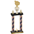 Double Flag USA Third Place Tennis Trophy