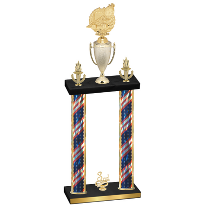 Double Flag USA Third Place Swimming Trophy