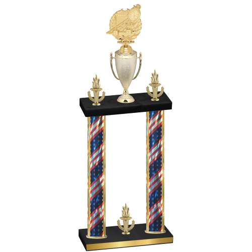 Double Flag USA Victory Swimming Trophy