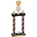 Double Flag USA Year Cheerleading Trophy