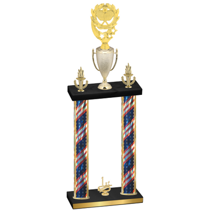 Double Flag USA First Place Pickleball Trophy