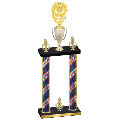Double Flag USA Victory Pickleball Trophy