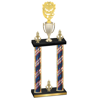 Double Flag USA Victory Pickleball Trophy