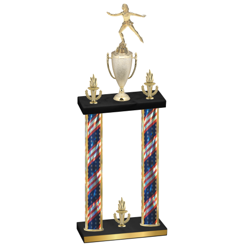 Double Flag USA Victory Skater Trophy