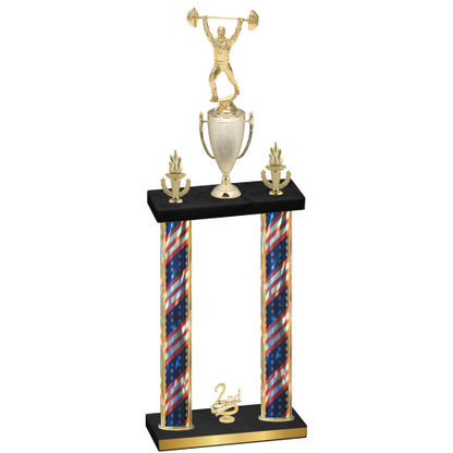 Double Flag USA Second Place Weights Trophy