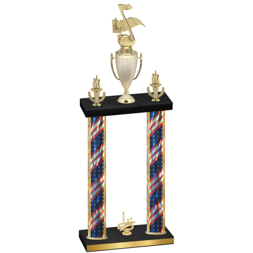 Double Flag USA First Place Music Trophy