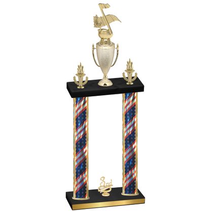 Double Flag USA Third Place Music Trophy