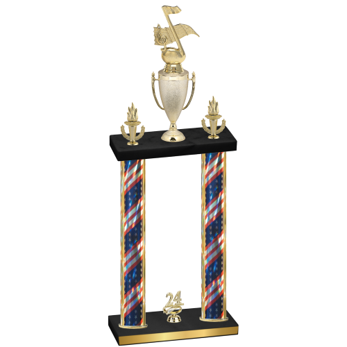 Double Flag USA Year Music Trophy