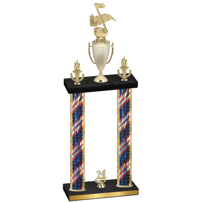 Double Flag USA Year Music Trophy