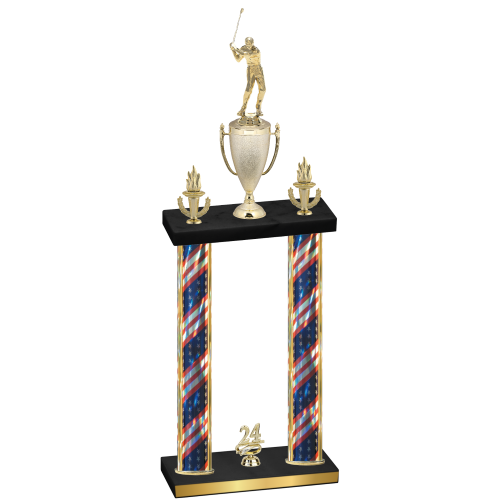 Double Flag USA Year Golf Trophy
