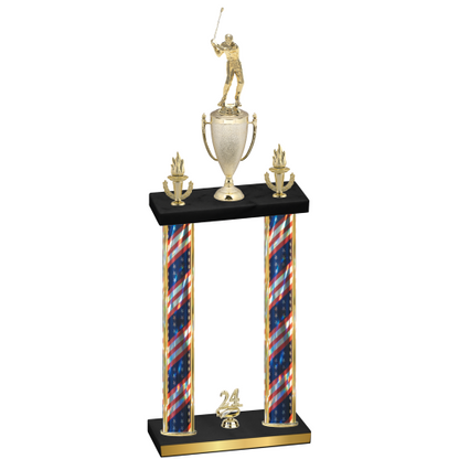 Double Flag USA Year Golf Trophy