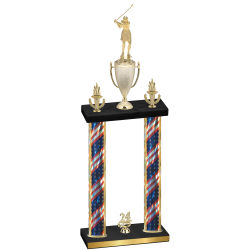 Double Flag USA Year Golf Trophy