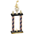 Double Flag USA Second Place Golf Trophy