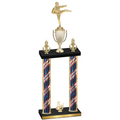 Double Flag USA Third Place Karate Trophy