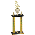 Double Gold Carbon Fiber First Place Football Trophy