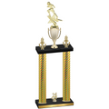 Double Gold Carbon Fiber Year Football Trophy
