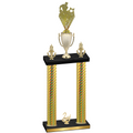Double Gold Carbon Fiber Second Place Rugby Trophy