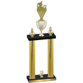 Double Gold Carbon Fiber Year Rugby Trophy