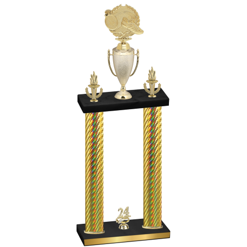 Double Gold Carbon Fiber Year Running Trophy