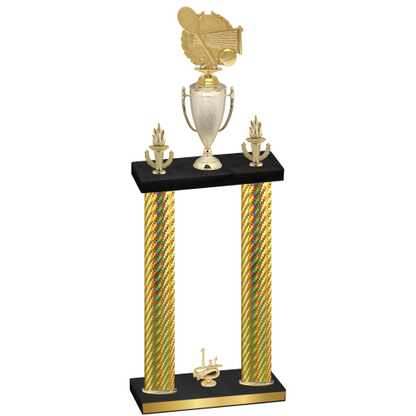 Double Gold Carbon Fiber First Place Tennis Trophy
