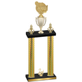 Double Gold Carbon Fiber Second Place Tennis Trophy