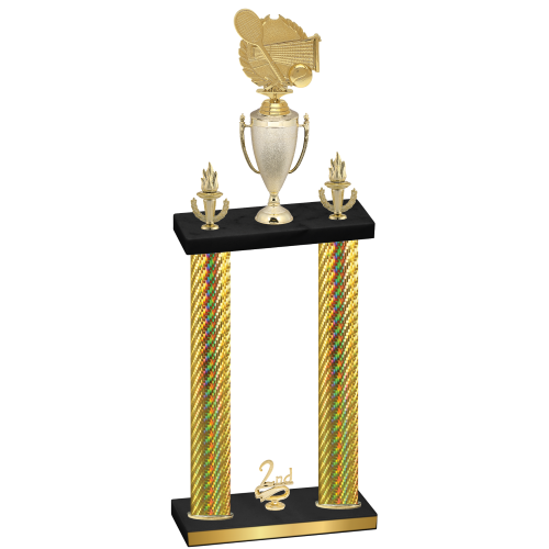 Double Gold Carbon Fiber Second Place Tennis Trophy