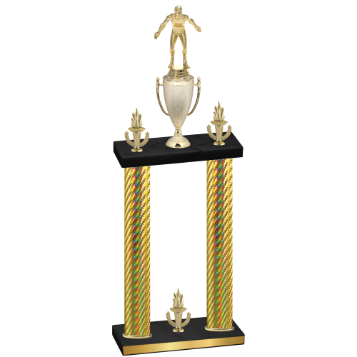 Double Gold Carbon Fiber Victory Wrestling Trophy