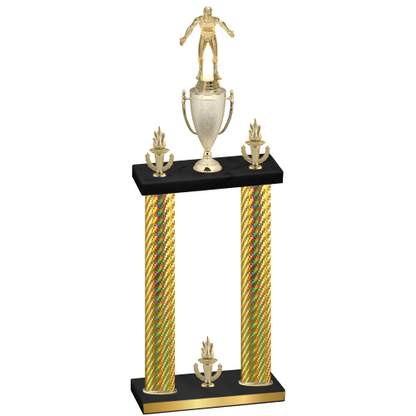 Double Gold Carbon Fiber Victory Wrestling Trophy