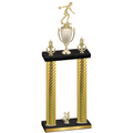 Double Gold Carbon Fiber Year Bowling Trophy