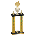 Double Gold Carbon Fiber Fourth Place Volleyball Trophy