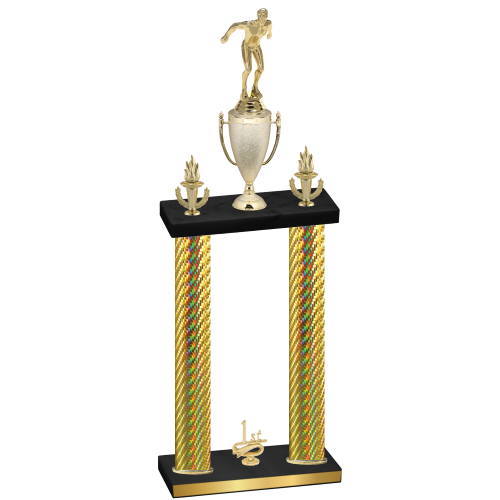 Double Gold Carbon Fiber First Place Swimming Trophy