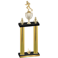 Double Gold Carbon Fiber First Place Football Trophy