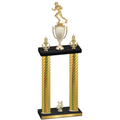 Double Gold Carbon Fiber Year Football Trophy