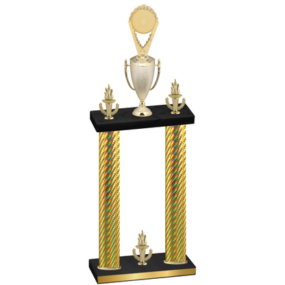 Double Gold Carbon Fiber Victory Insert Trophy