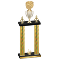 Double Gold Carbon Fiber First Place Cheerleading Trophy
