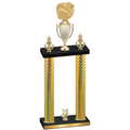 Double Gold Carbon Fiber Year Cheerleading Trophy