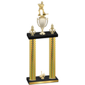 Double Gold Carbon Fiber First Place Hockey Trophy