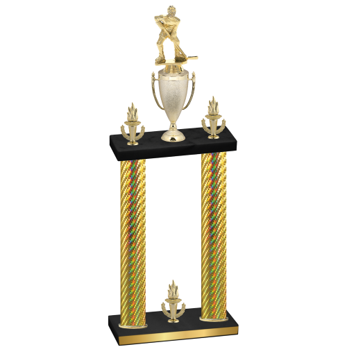 Double Gold Carbon Fiber Victory Hockey Trophy