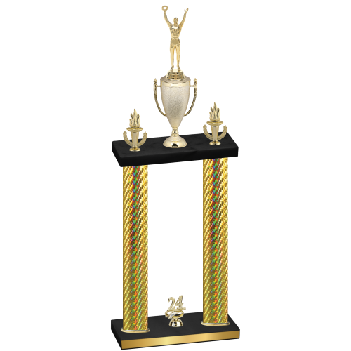 Double Gold Carbon Fiber Year Victory Trophy