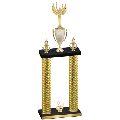 Double Gold Carbon Fiber Second Place Victory Trophy