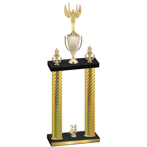 Double Gold Carbon Fiber Year Victory Trophy