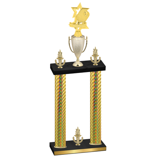 Double Gold Carbon Fiber Victory Pickleball Trophy