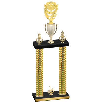Double Gold Carbon Fiber First Place Pickleball Trophy
