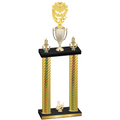 Double Gold Carbon Fiber Third Place Pickleball Trophy