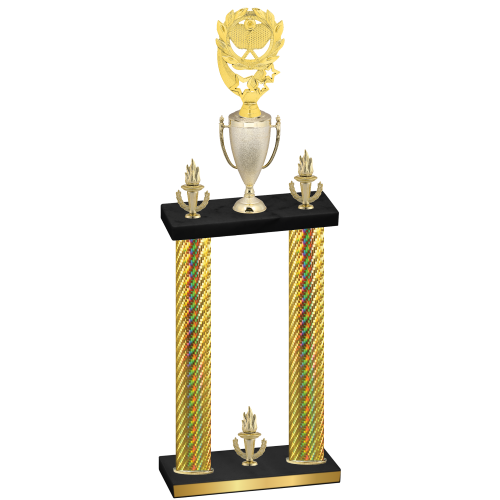 Double Gold Carbon Fiber Victory Pickleball Trophy