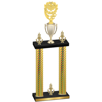 Double Gold Carbon Fiber Victory Pickleball Trophy